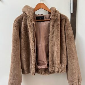 Brown Faux Fur Jacket